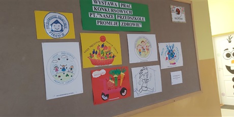 Wyniki rodzinnego konkursu plastycznego na logo "Nasze przedszkole promuje zdrowie"
